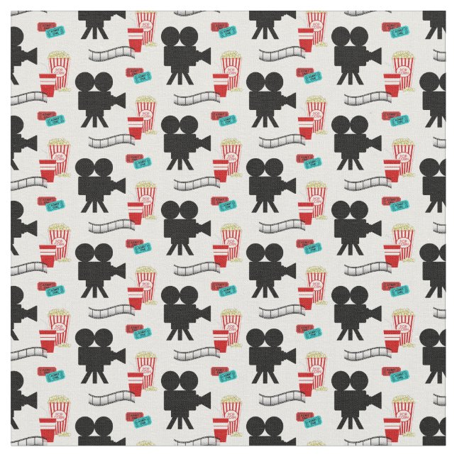 Tecido Material misto de padrão de filme em home theater (Detalhe)