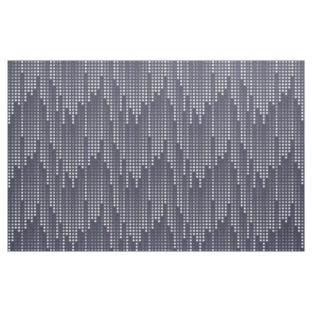Tecido Matriz de Bolinhas Brancas de Cinza Azul Padrão (Jarda)