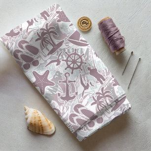 Tecido Mauve da Colagem de Praia Náutica ID840