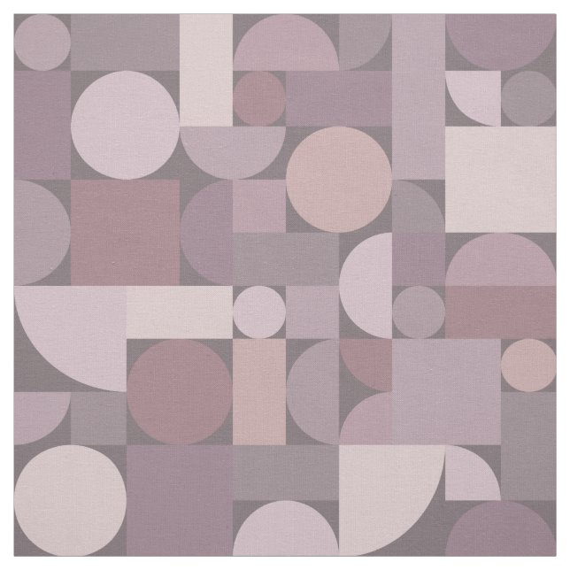 Tecido Mauve de Arte Geométrica Retroativa (Modelo)