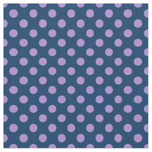 Tecido Mauve e Bolinhas Azul bonito e Marinho