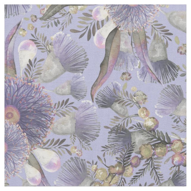 Tecido Mauve Wattle e Eucalyptus românticos (Detalhe)