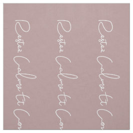 Tecido Mauve White Script French Mantém-Se Calmo e Contin