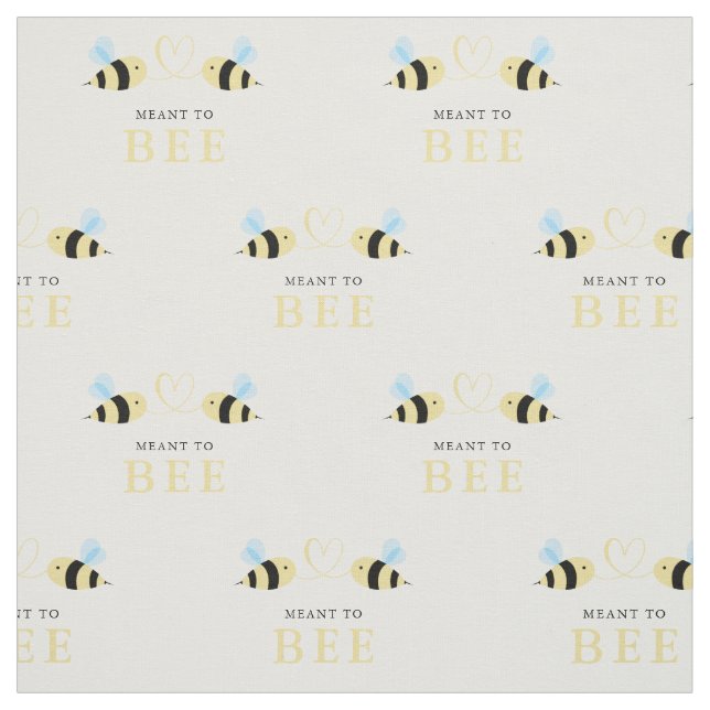 Tecido Meant To Bee Quote Funny Two Bees In Love Design (Modelo)