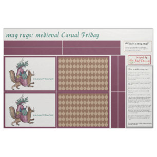Tecido Medieval "Casual Friday" DIY Mug Rugs