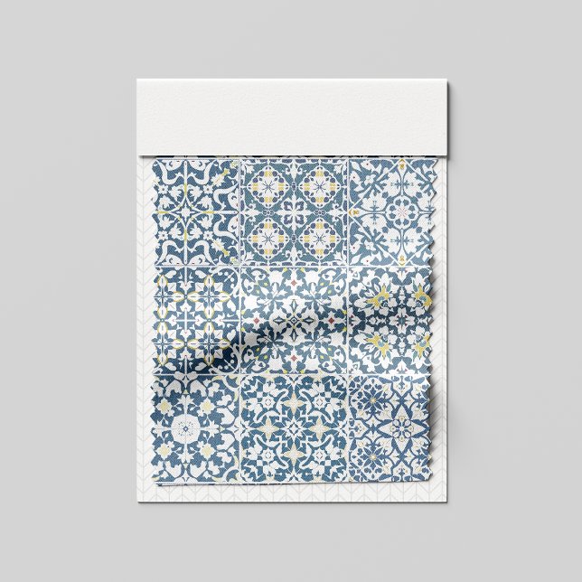 Tecido Mediterranean Tiles, Moroccan, Majolica, Azulejo (Criador carregado)