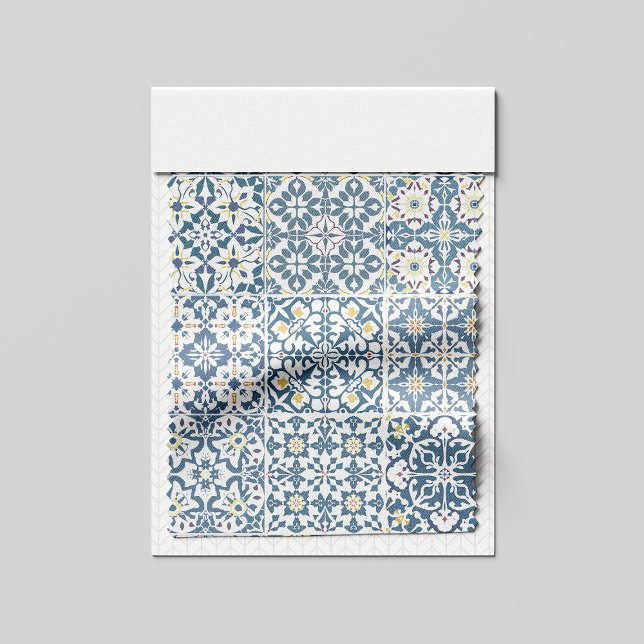 Tecido Mediterranean Tiles, Moroccan, Majolica, Azulejo (Criador carregado)