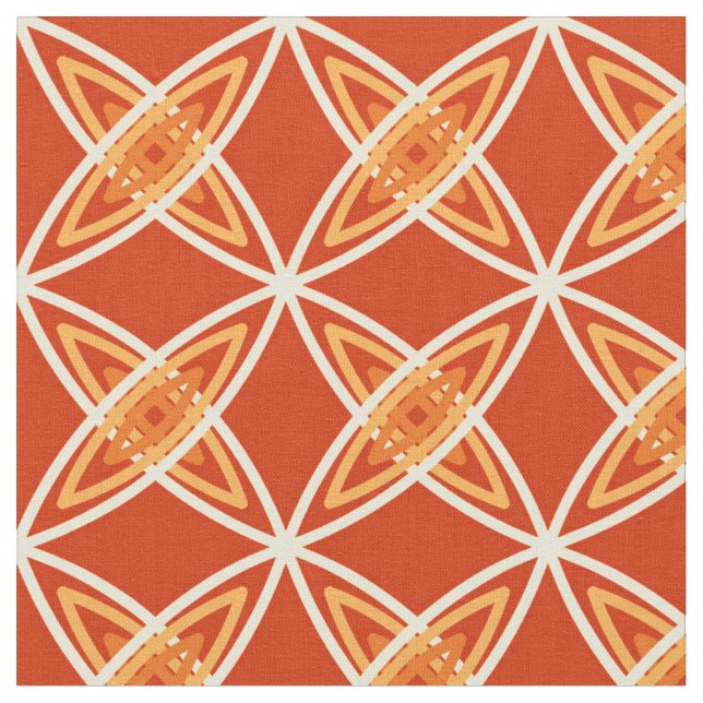 Tecido Meio século Atômica moderno - tangerina laranja (Detalhe)
