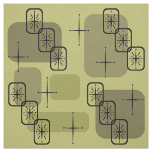 Tecido Meio século Modern Sputnik Olive