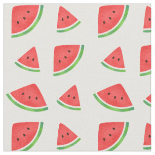 Tecido Melancia de Aquarela de Verão