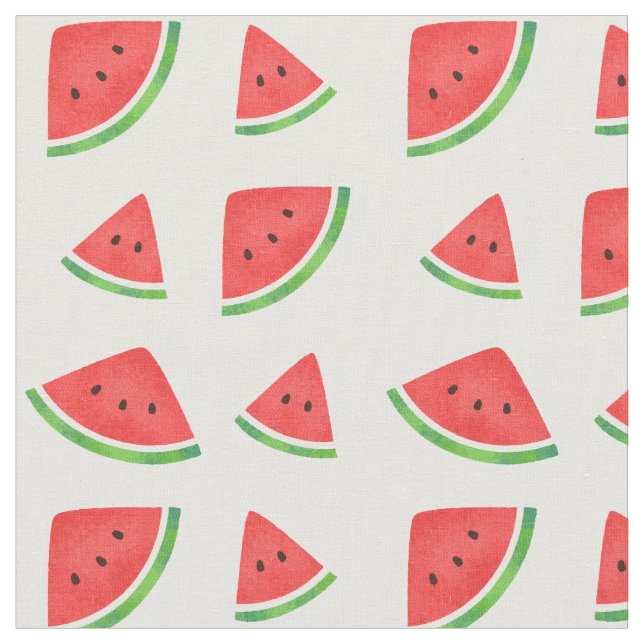 Tecido Melancia de Aquarela de Verão (Detalhe)
