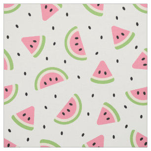 Tecido Melancia rosa, Sementes De Melancia, Padrão De Ver
