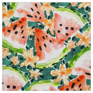 Tecido Melancias da aguarela do VERÃO de YUMMER