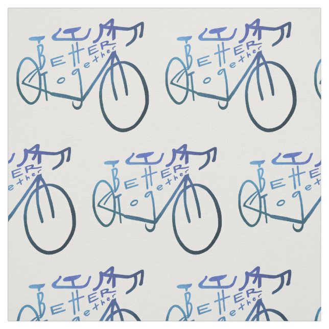 Tecido Melhor juntos, azul (Modelo)