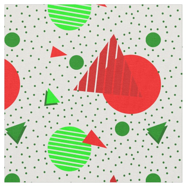 Tecido Memphis de natal minimalista abstrato (Detalhe)
