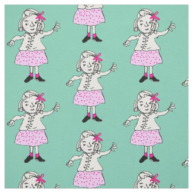 Tecido Menina bonita de rosa e menta (Modelo)