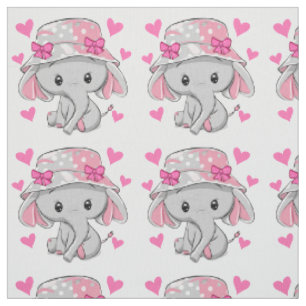 Tecido Menina de Elefante