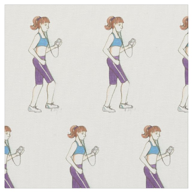 Tecido Menina Maratona Jogger Runner Esportes (Detalhe)