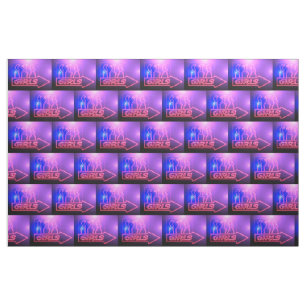 Tecido Meninas Neon Rosa Assinam Thunder_Cove