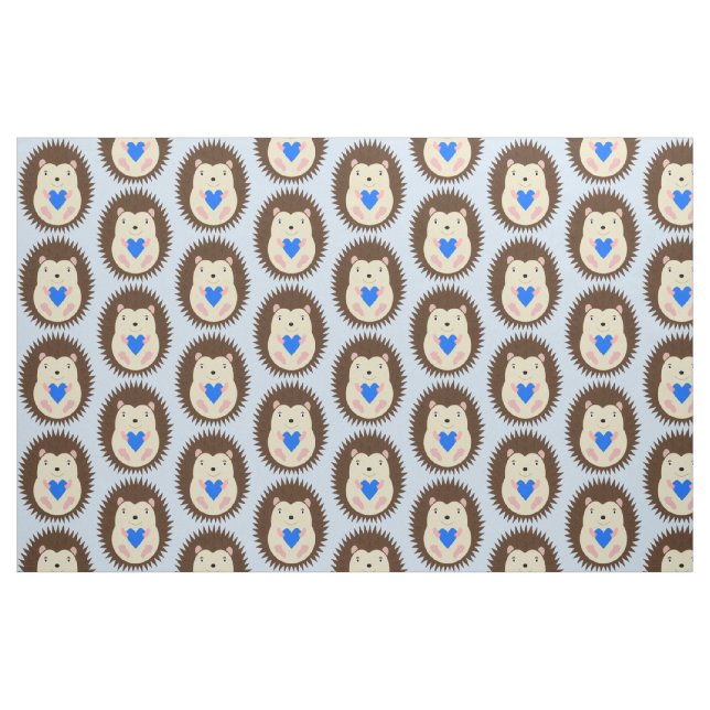Tecido Menino Azul Coração Ourico Patrão (Fat Quarter)