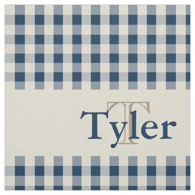 Tecido Menino do costume do monograma do teste padrão da (Modelo)