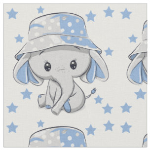 Tecido Menino Elefante Bonito
