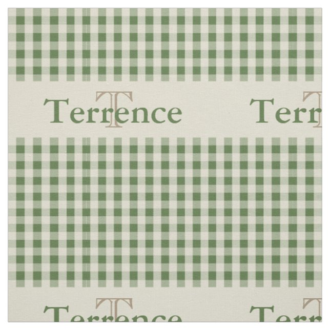 Tecido Meninos do verde prudente do monograma do teste (Modelo)