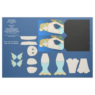 Tecido Merman Kuzoura DIY Wine Bolsa e Plushie Combo