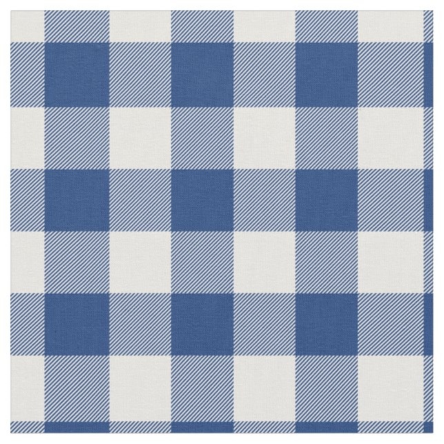 Tecido Mid Blue & White Gingham Plaid (Detalhe)