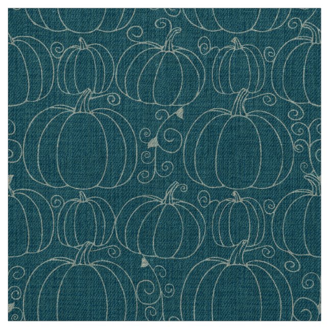 Tecido Mid-Century Modern Pumpkin Teal (Modelo)