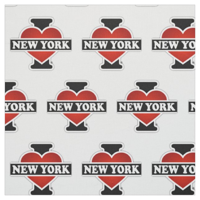 Tecido Mim coração New York (Modelo)