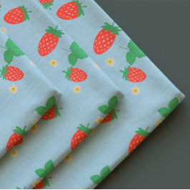 Tecido Mini Flor de Morango