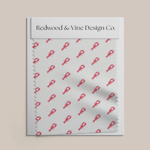 Tecido Mini Red Preppy Lobster Impressão