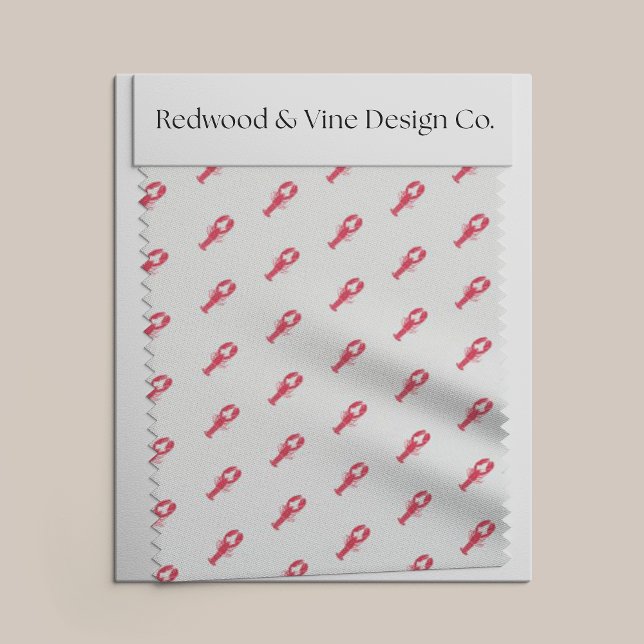 Tecido Mini Red Preppy Lobster Impressão (Criador carregado)