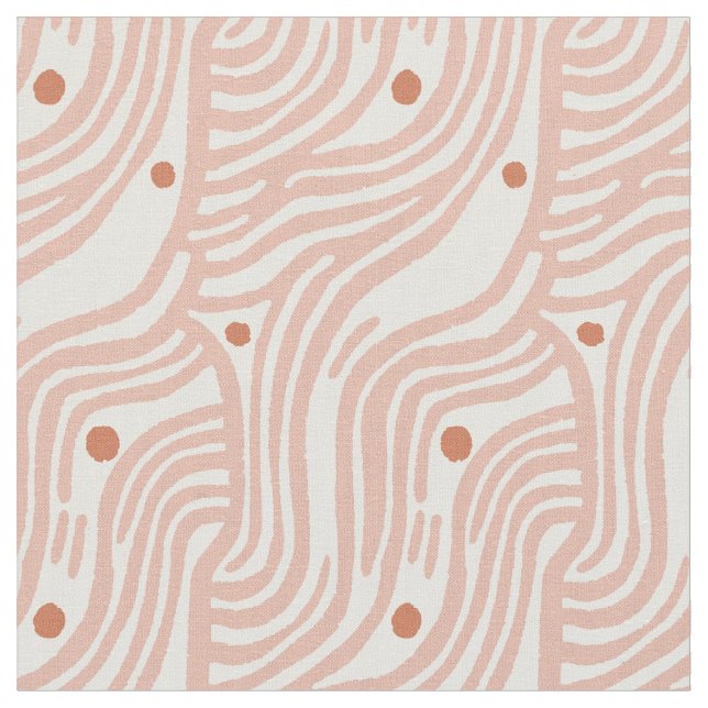 Tecido Minimalist Wavy Line Dot Pattern  (Detalhe)