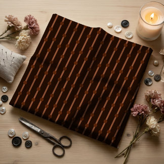 Tecido Minimalista Marrom Geométrico Pontos e Listras