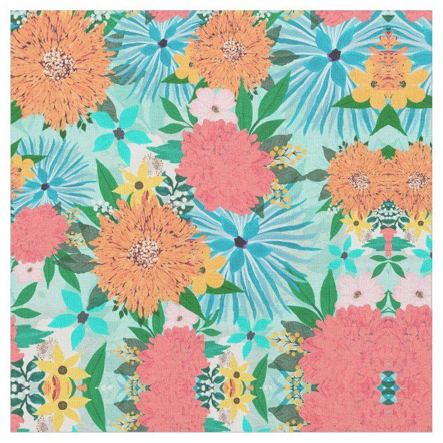 Tecido Mint Pastel Floral (Detalhe)