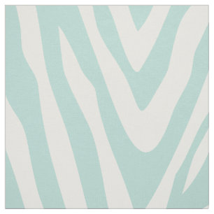 Tecido Mint Zebra Imprime Grande Escala