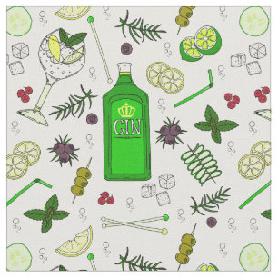 Tecido Mixologista de Cocktails de Gin Amarelo Verde