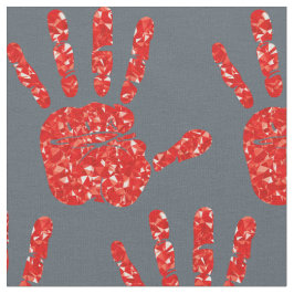 Tecido MMIW Red Hand Jeweled Patterle Slate Blue Cinza