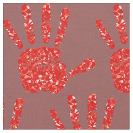 Tecido MMIW Red Hand Jeweled Patterno Brick Red