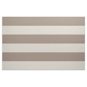 Tecido Mocha Brown e Beige Wide Stripes Grande Escala