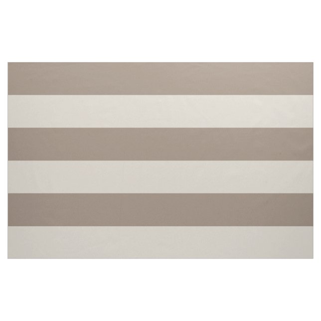 Tecido Mocha Brown e Beige Wide Stripes Grande Escala (Jarda)