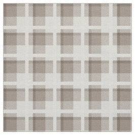 Tecido Mocha Brown Gingham buffalo plaid check 