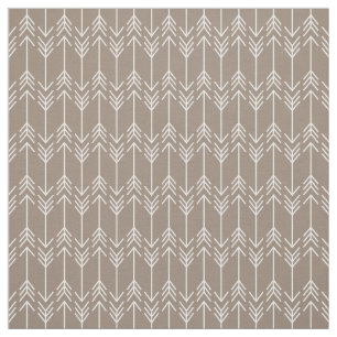 Tecido Mocha Brown Herringbone Arrows