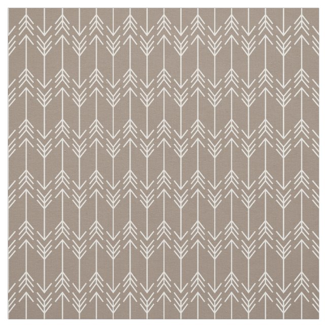 Tecido Mocha Brown Herringbone Arrows (Modelo)