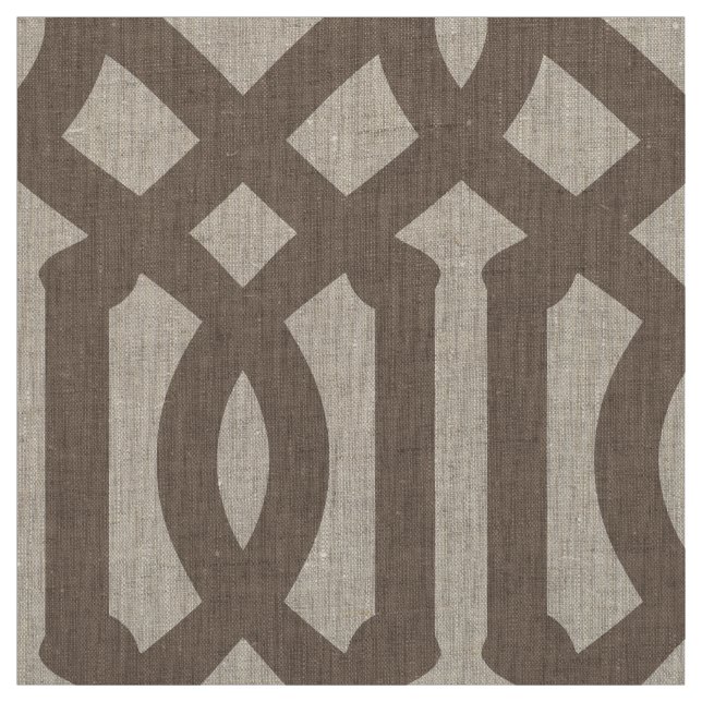 Tecido Mocha Brown Trellis Grande Escala (Modelo)