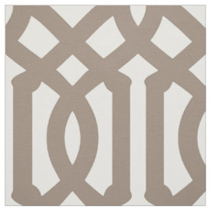 Tecido Mocha Brown Trellis Grande Escala