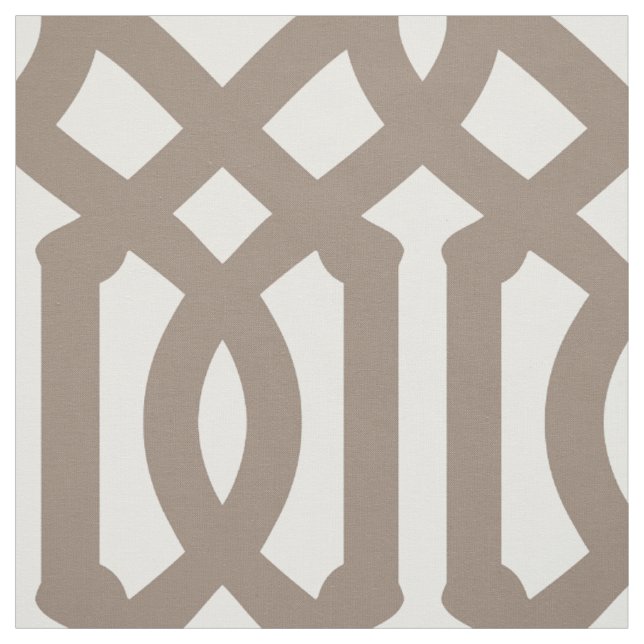 Tecido Mocha Brown Trellis Grande Escala (Modelo)