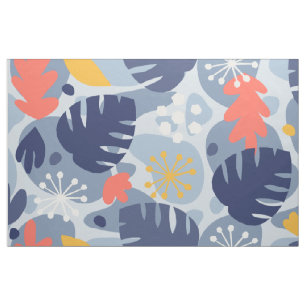 Tecido Mod Monstera Leaf Abstrato havaiano Tropical - Azu